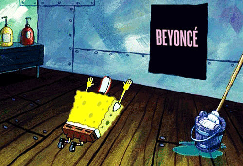 Cartoon character Spongebob Square Pants demonstrates America's devotion to singer Beyoncé