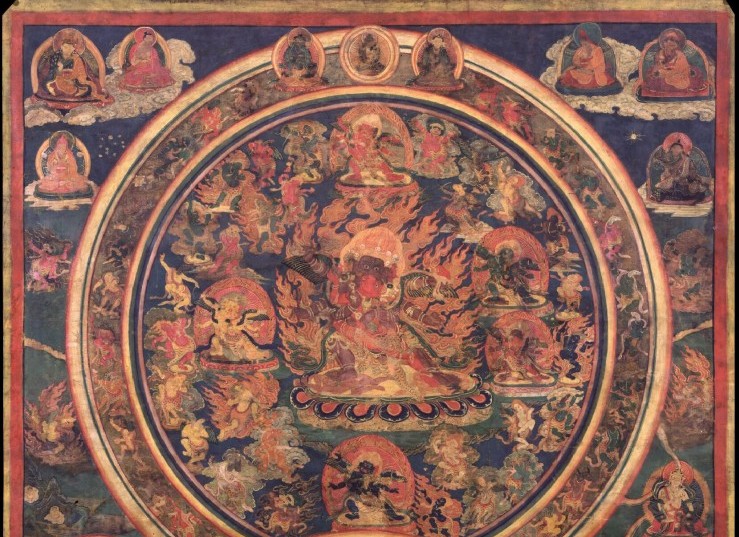 Peaceful and Wrathful Deities of the Bardo by Mhss via Wikimedia Commons