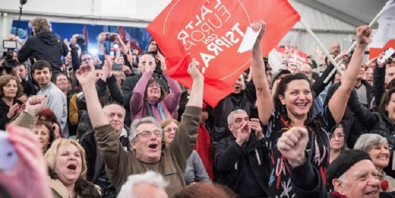 "Tsipras, Syriza!"