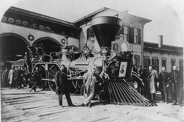 "Engine "Nashville" of the Lincoln funeral train"