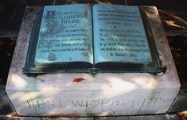 John McCrae Memorial / McCrae House / Guelph, Ontario by Flickr user Bill Barber CC BY-NC 2.0