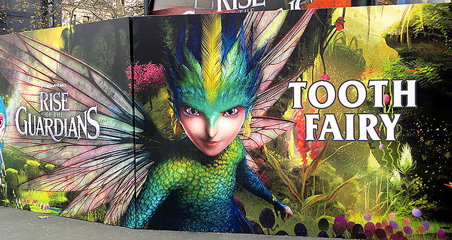 A promotional poster for "Rise of the Guardians" released by DreamWorks Animation in 2012. Photo by Abi Skipp. Available via Flickr.