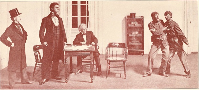 Image from The Clansman. Click on the image to see it within the context of the book. Available via Wikimedia Commons